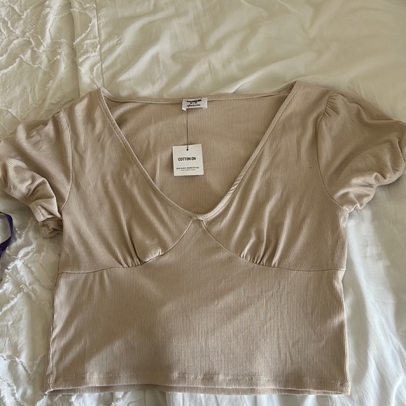 Tan Cotton On Bustier Top - Picture 1 of 1